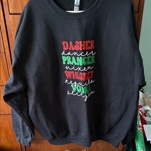 Gildan Black Sweatshirt with Festive Text